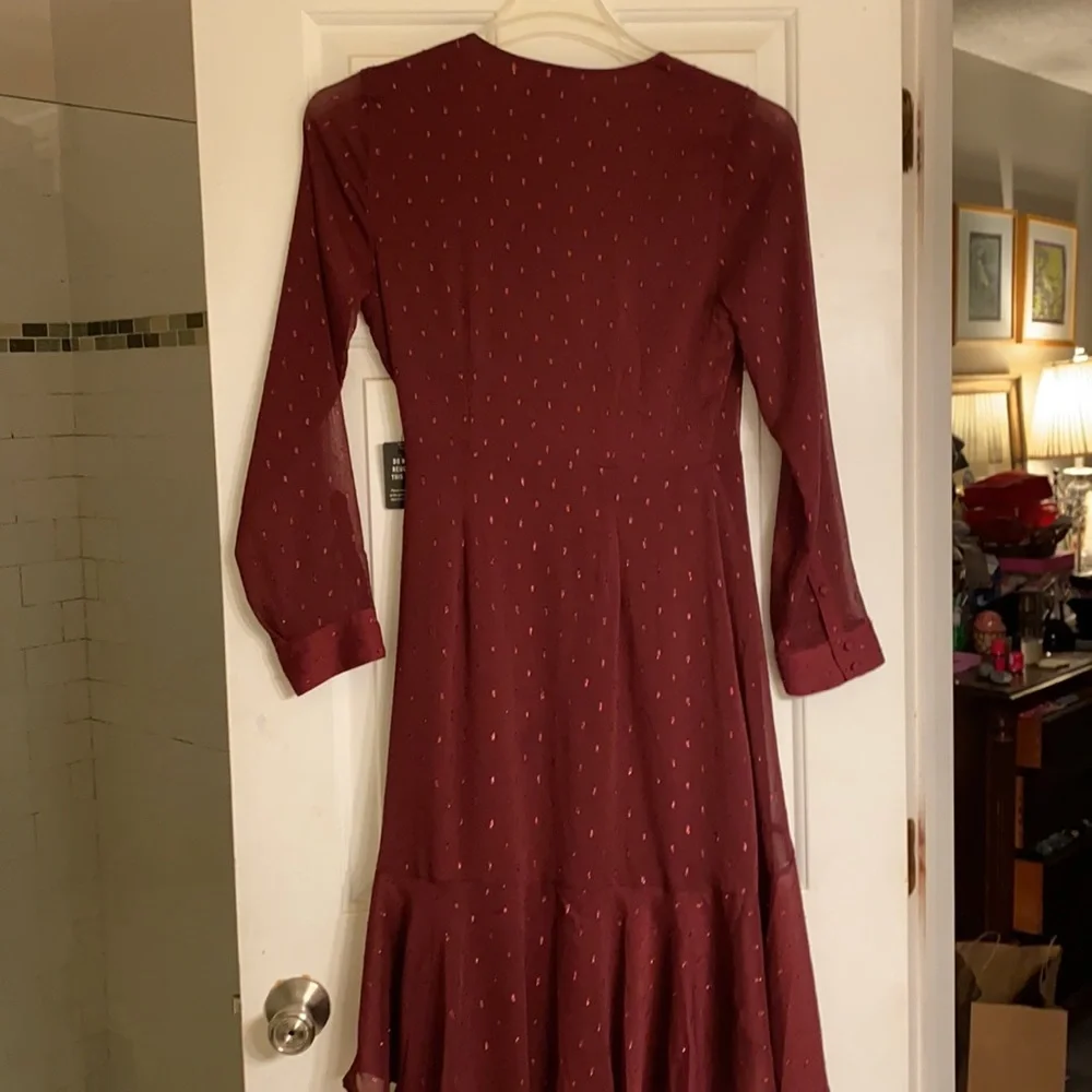 Express holiday sparkle wrap dress - Picture 6 of 12